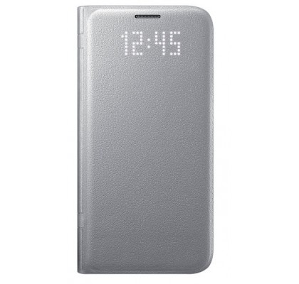 Husa LED View Cover pentru Samsung Galaxy S7 Edge, Silver